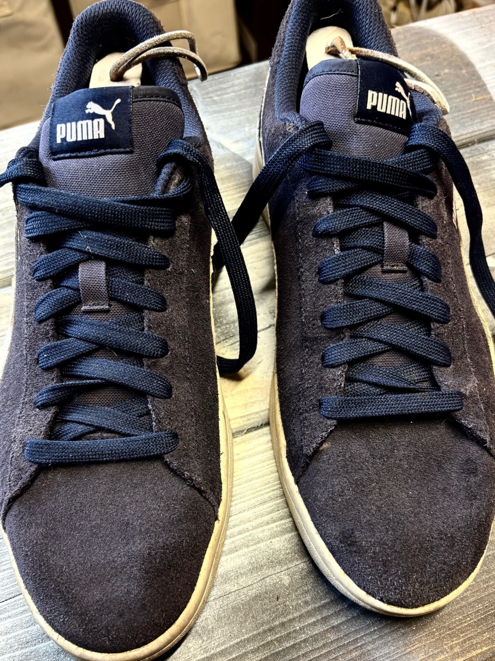 Puma suede sneakers in navy blue #suede #athleticsize 10